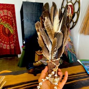 Handcrafted smudge fan